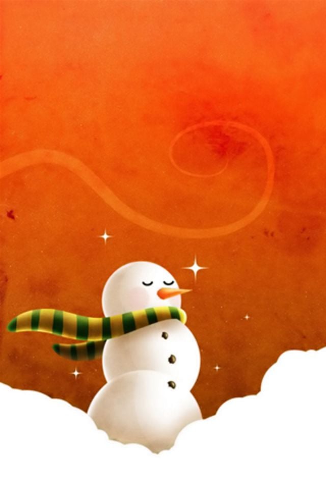 Christmas Snowman iPhone Wallpaper HD