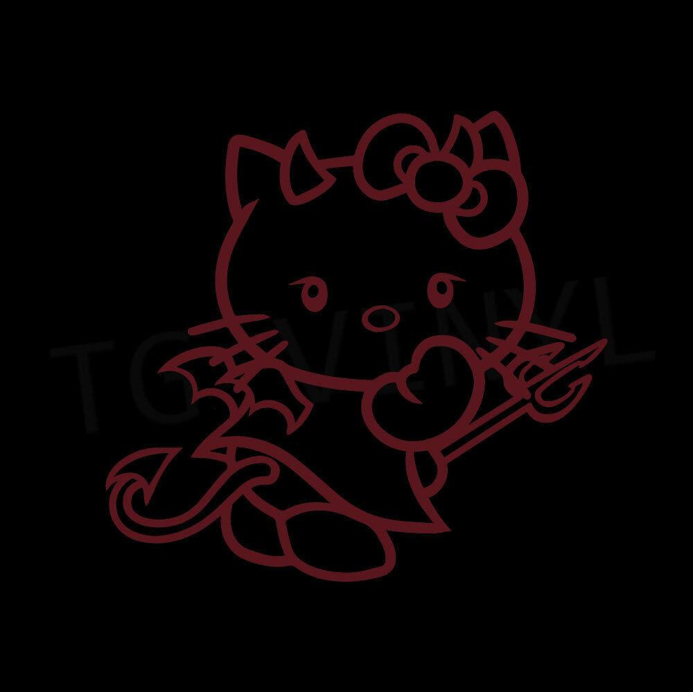 Hello Kitty Demon Vinyl Decal Sticker Car Window Laptop Devil