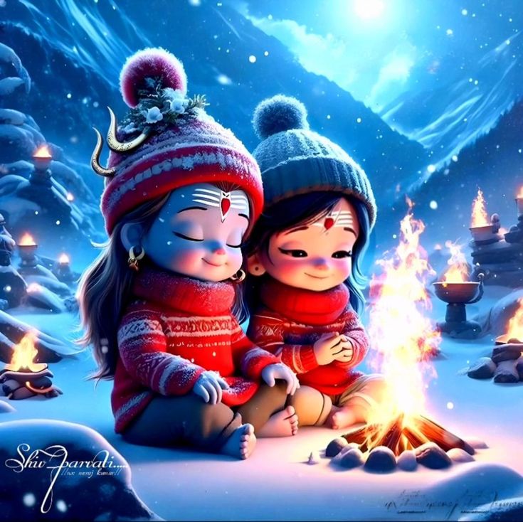 Cute Radha Krishna Animation Video Wallpaper