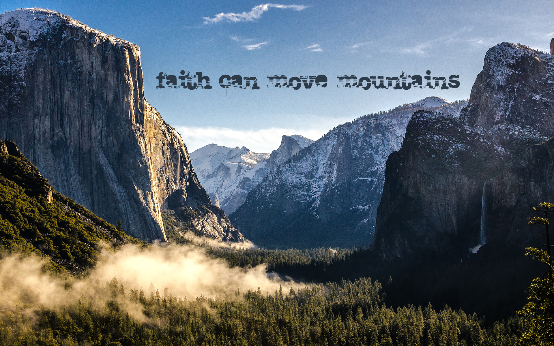 Faith Can Move Mountains Christian Wallpaper