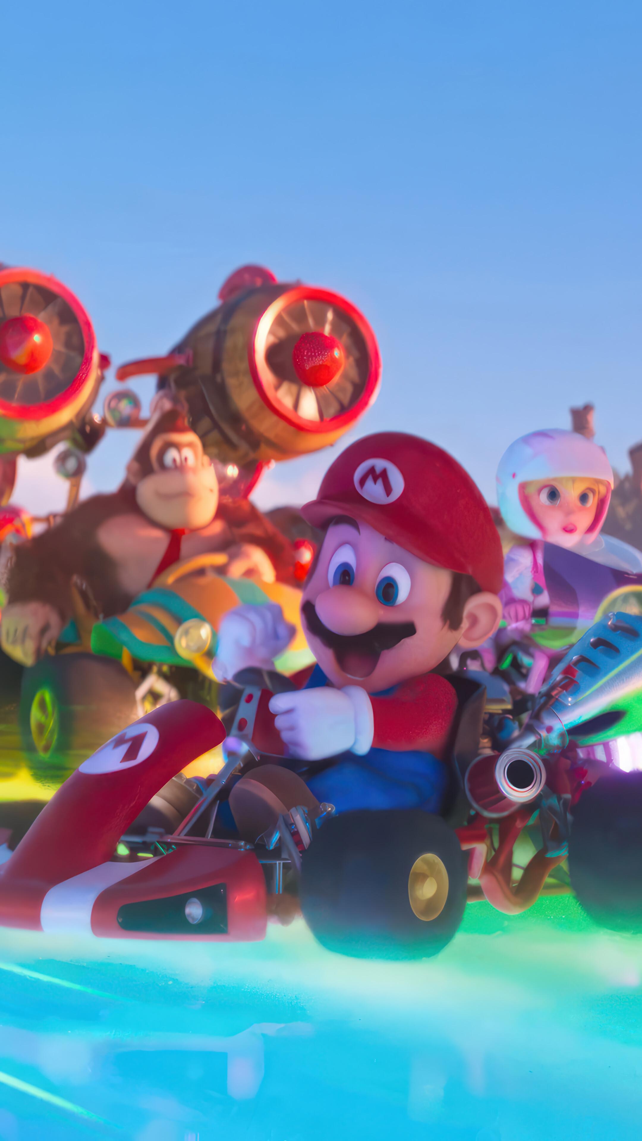 Mario Kart Racing Super Mario Bros Movie 4K Wallpaper iPhone HD