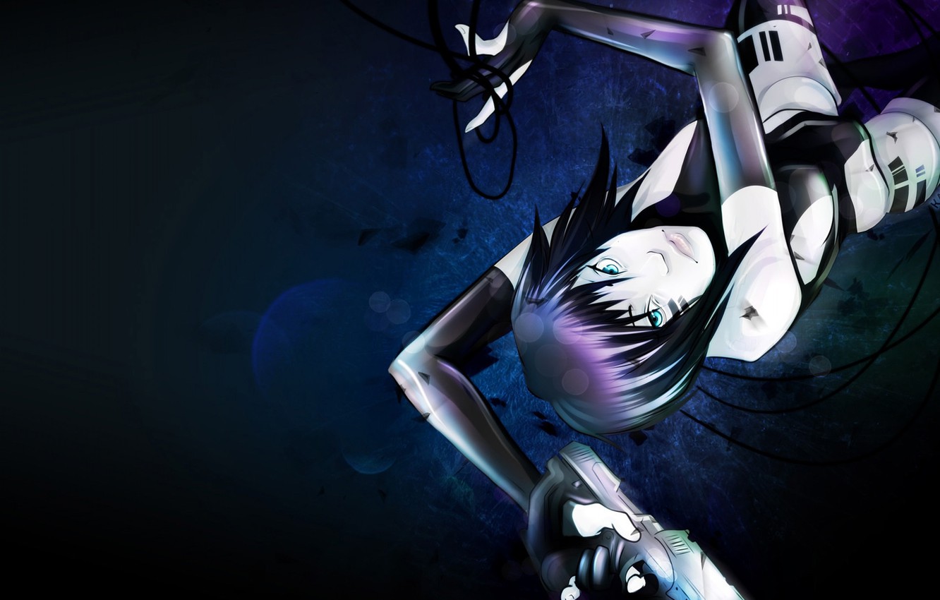 Wallpaper Weapons Look Wire Gun Art Cyberpunk Motoko