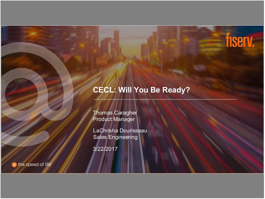Cecl Will You Be Ready Webinar Fiserv
