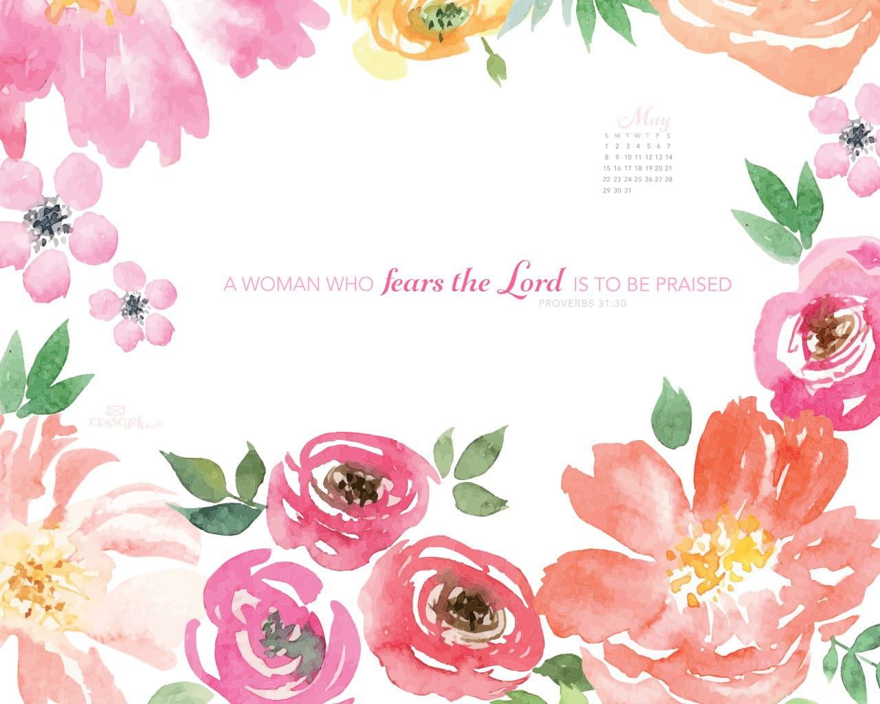 May 2016   Proverbs 3130 Desktop Calendar  May Wallpaper 1280x1024