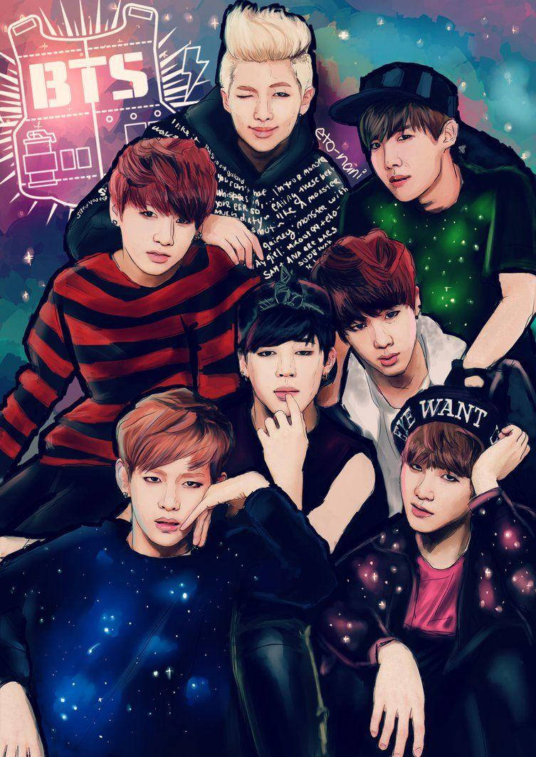 Top Bts Anime Wallpaper Full HD 4k To Use