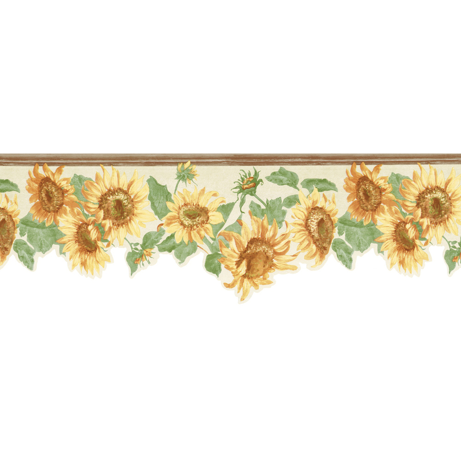 Roth Yellow Sunflower Prepasted Wallpaper Border At Lowes