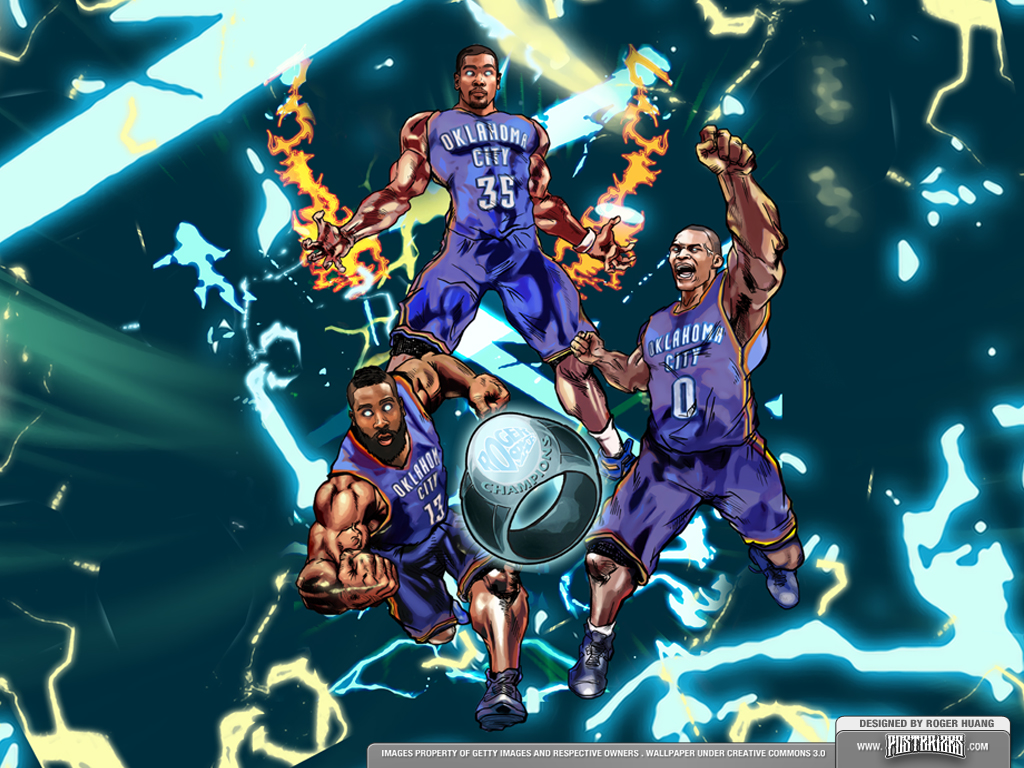 Finals Oklahoma City Thunder Big Three Champions Wallpaper