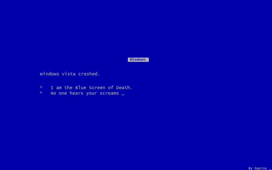 The Blue Screen Of Death By Nayiny
