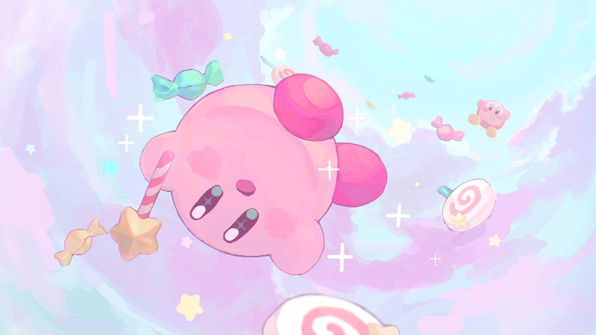 Me ama on Kirby Pink wallpaper anime Kawaii