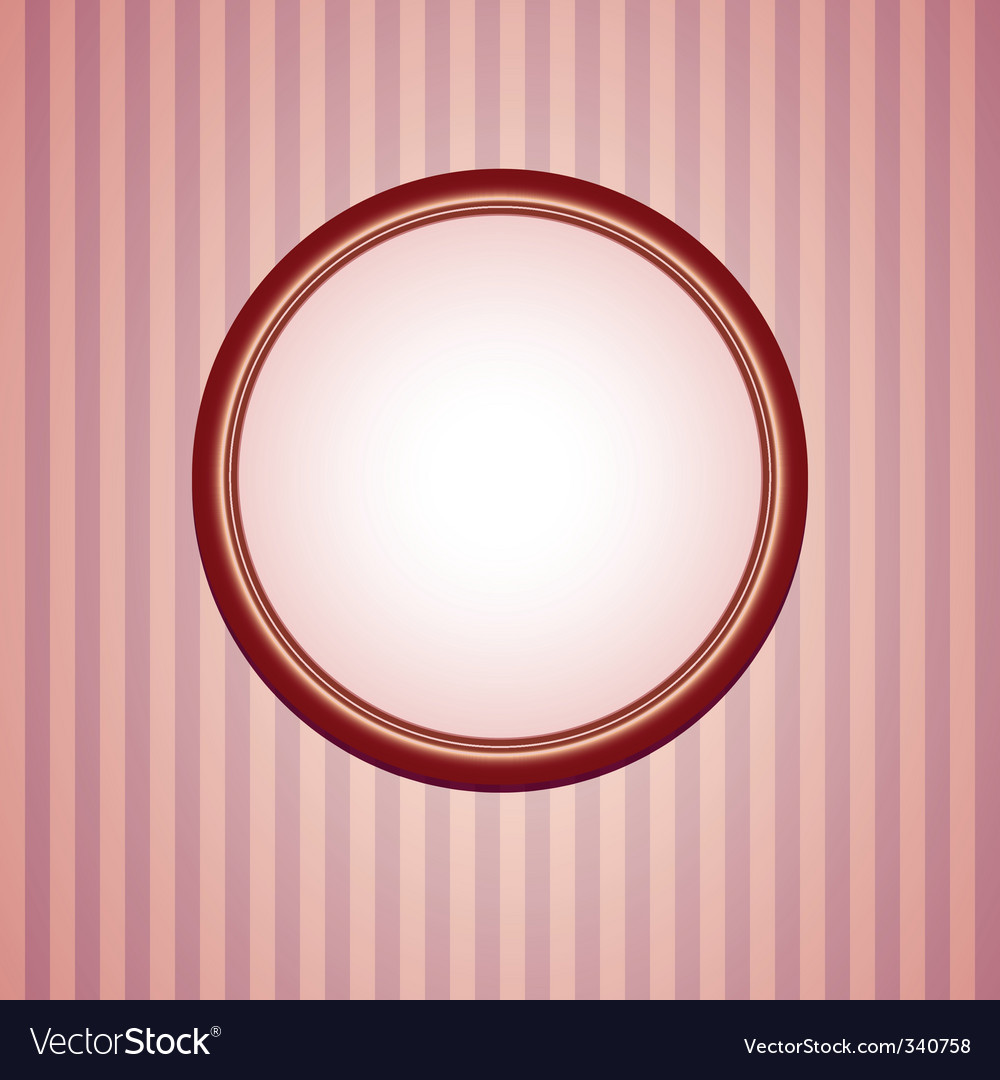 Retro Wallpaper With Round Frame Royalty Vector Image