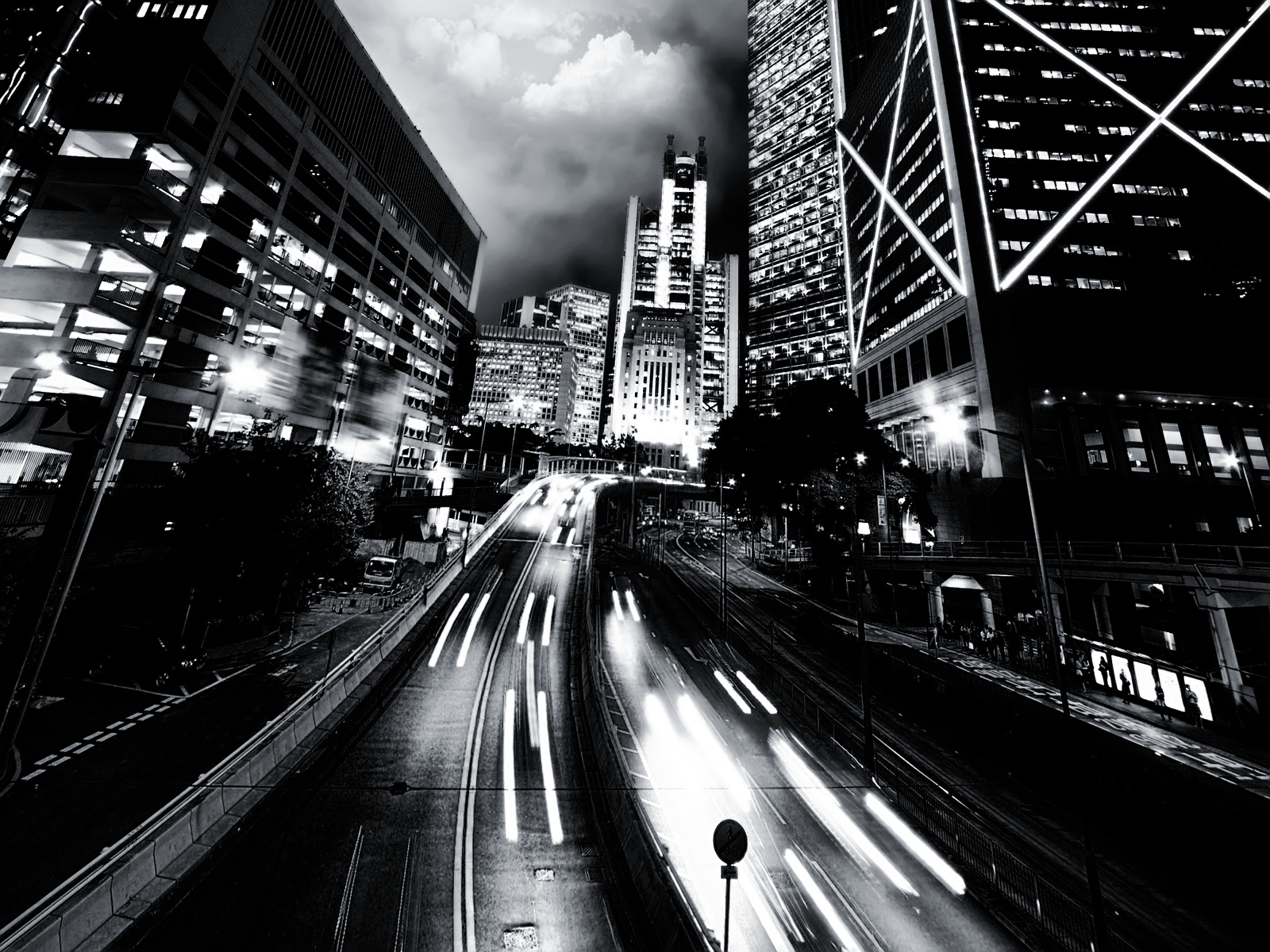 Black And White City Wallpaper On