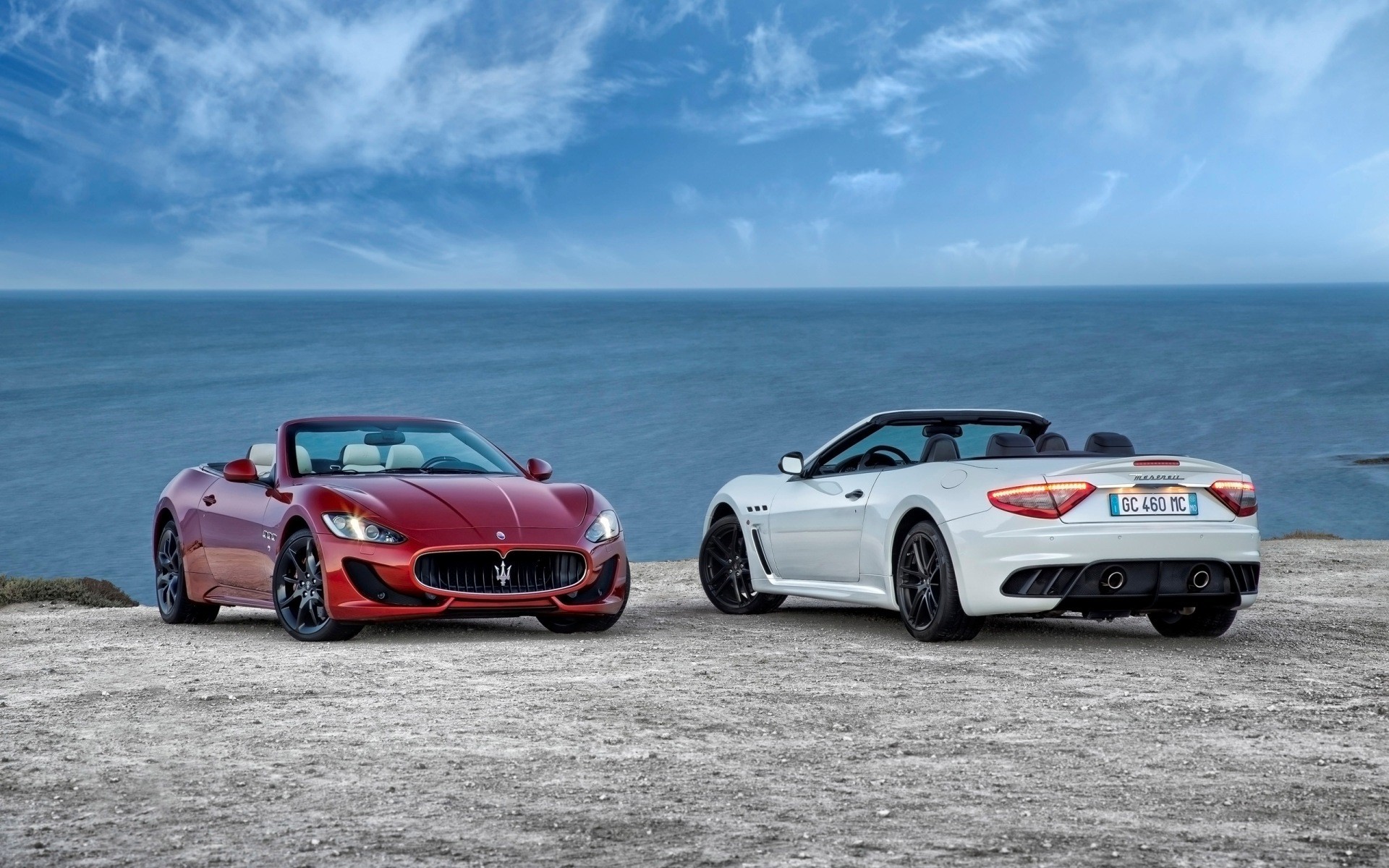 Two Car Brand Maserati On The Beach Wallpaper And Image