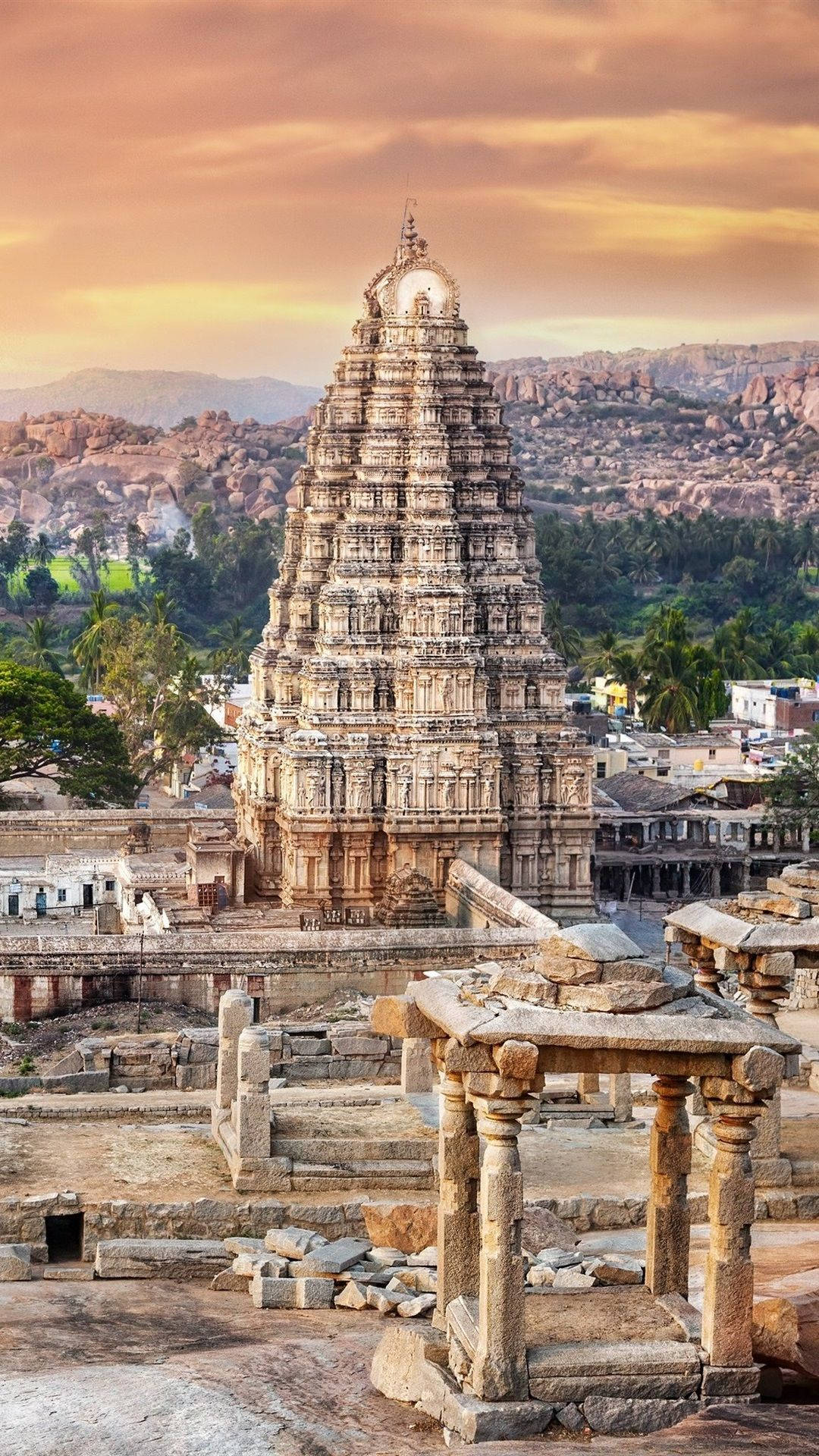 Virupaksha Temple Hindu iPhone Wallpaper