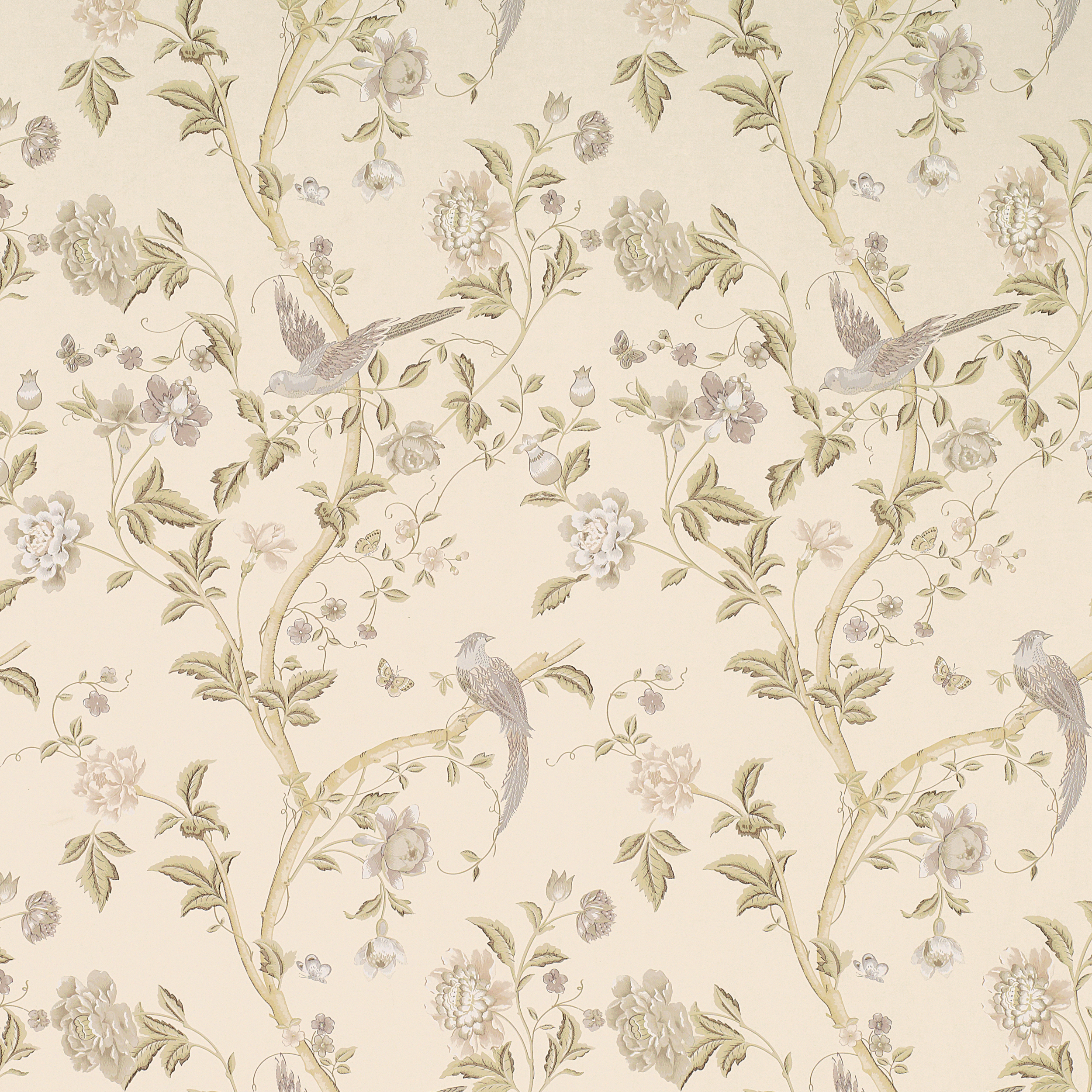 Decorating Wallpaper Summer Palace Taupe Ivory Floral