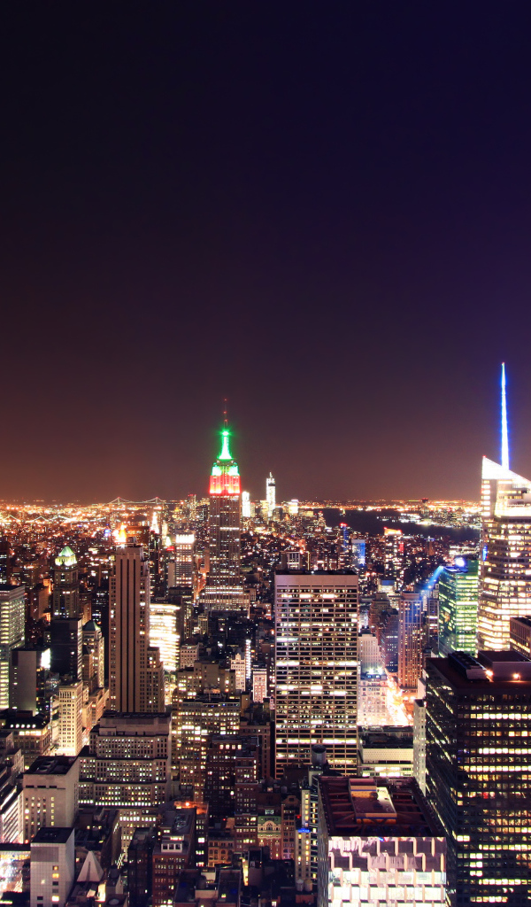 original wallpaper download Manhattan at night New York   3840x2400