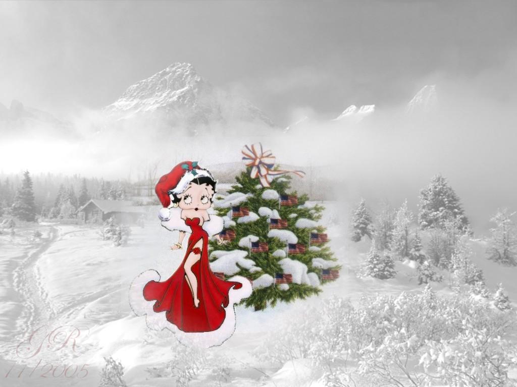 Betty Boop Pictures Archive Bbpa Christmas Wallpaper With
