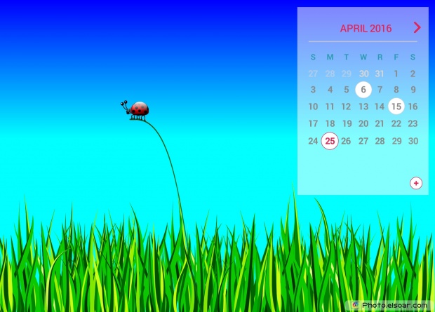 April 2016 Calendar For On A Simple Design Calendars for April 620x445