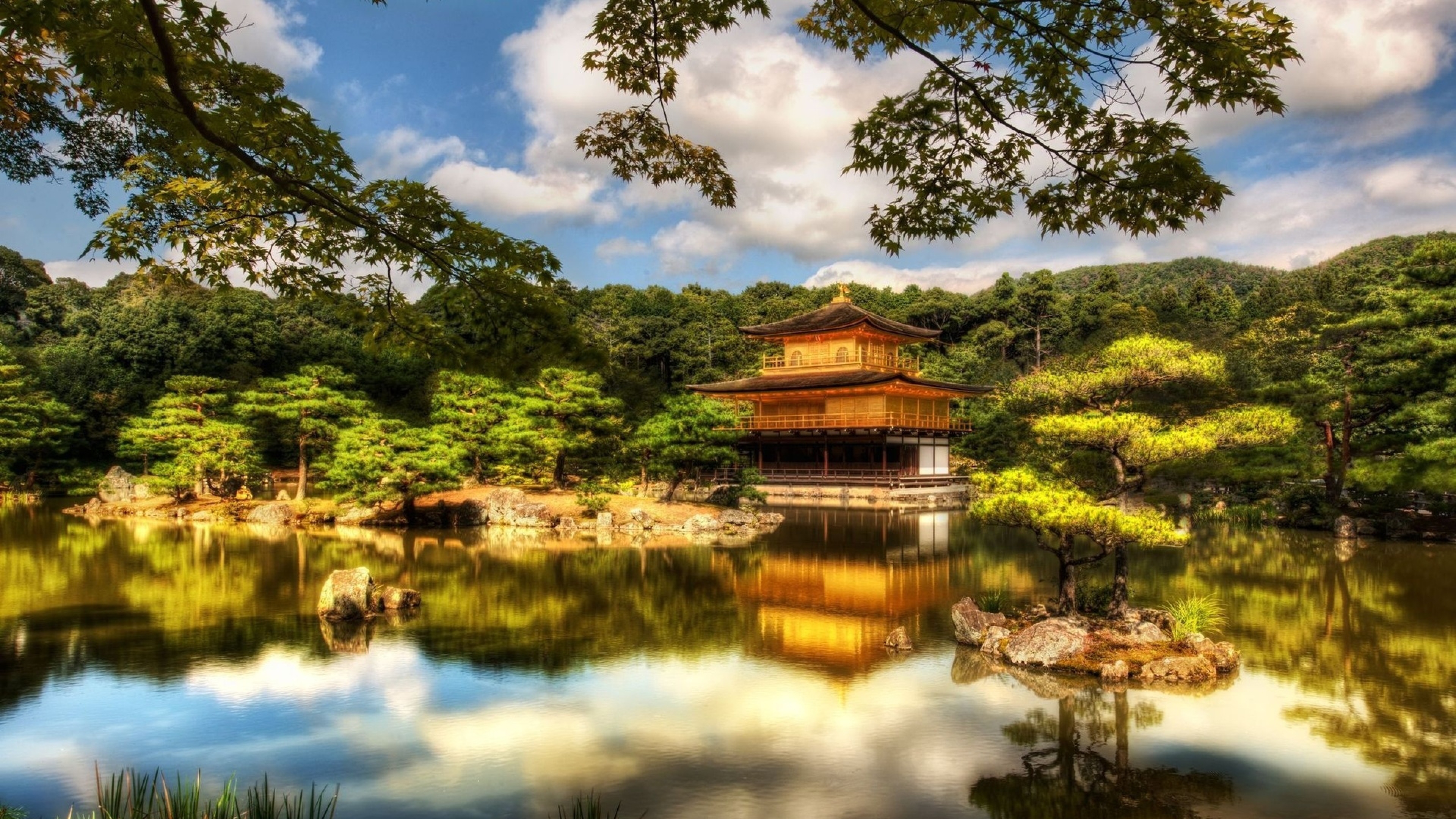 3840x2160 Wallpaper ryoanji zen garden japan mirabell gardens 3840x2160