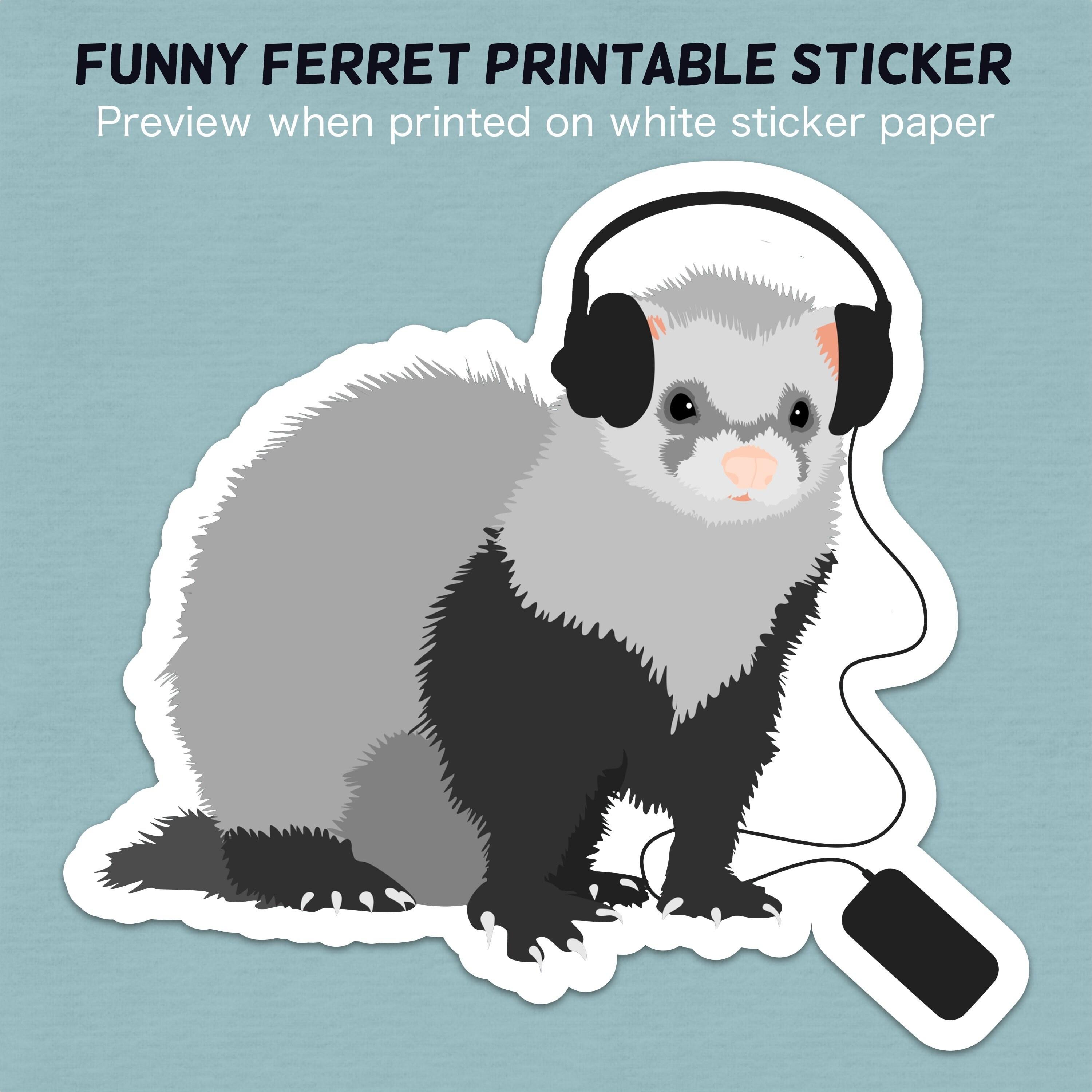 Pet Lover Gift Ferret Digital Png Cool Animal Sticker