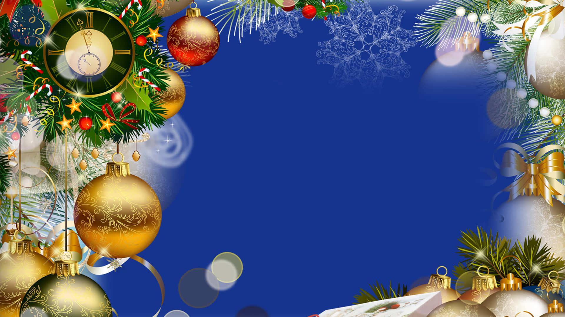 Download Festive Christmas Background with Glowing Lights