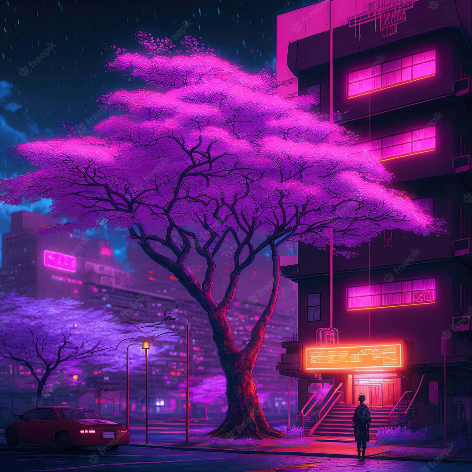 Purple Japanese Wallpaper