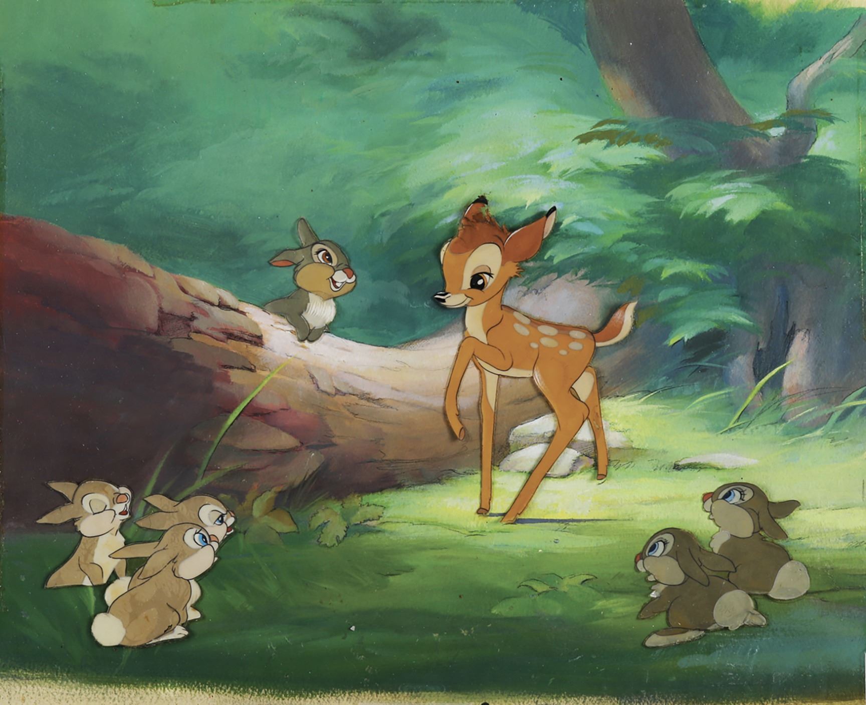 Bambi Thumper And Rabbits Production Cels On A