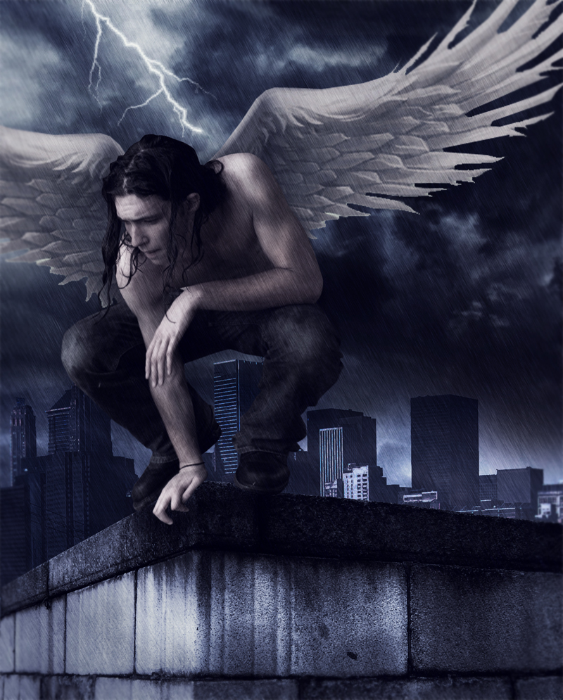 Фото падший ангел мужчина с крыльями