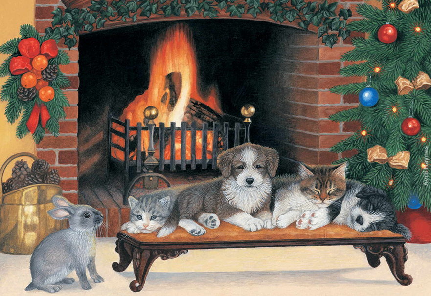 Mascotas De Navidad Wallpaper