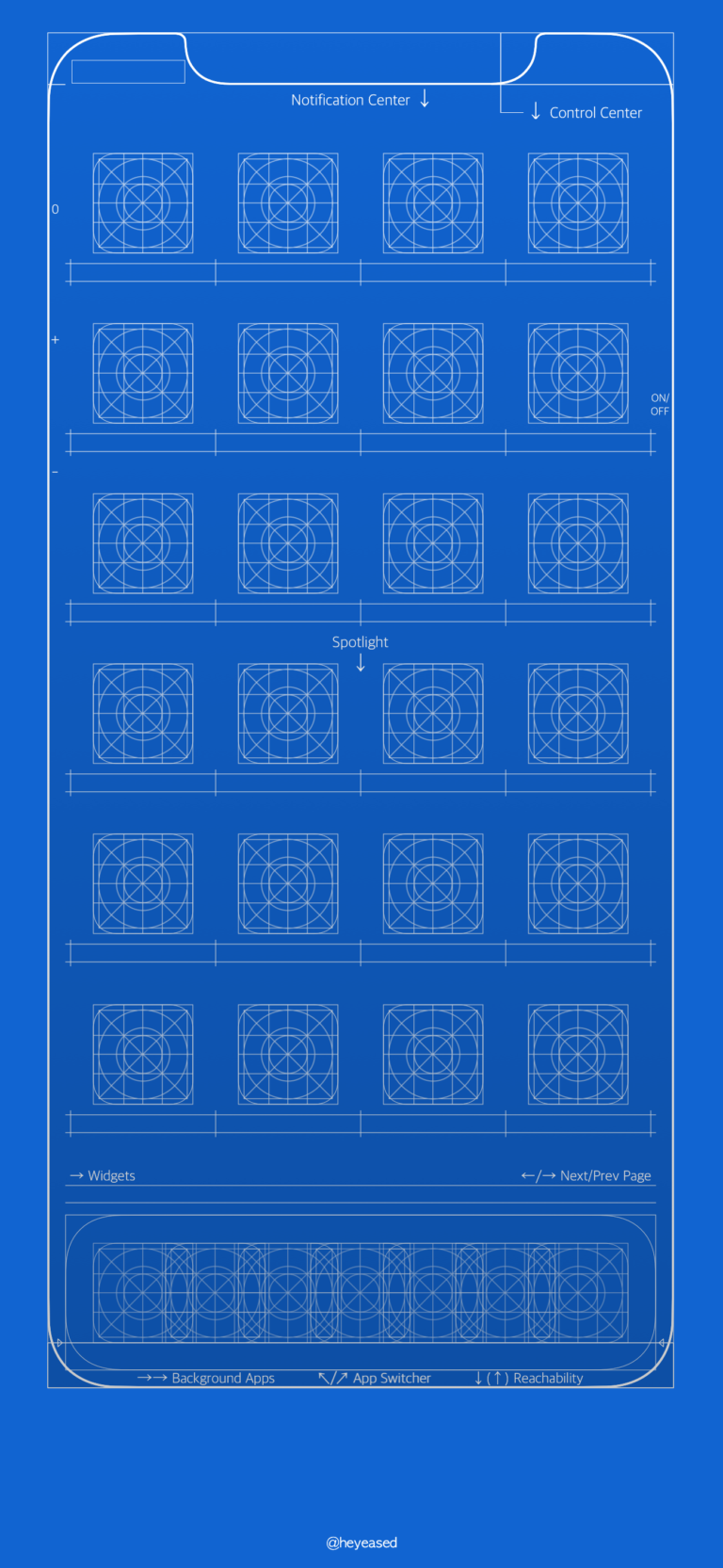 New Designed Blueprint Wallpaper For iPhone X And