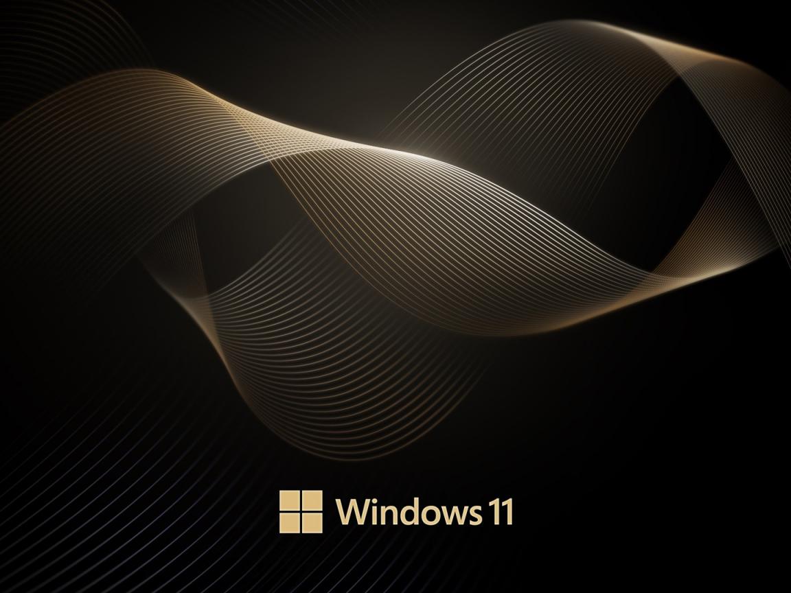Abstract Black And Gold Wave Background For Windows Wallpaper
