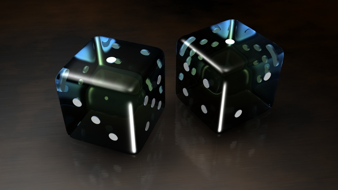 Black 3d Dice Desktop Pc And Mac Wallpaper