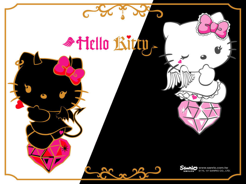 Hello Kitty Black And White Wallpaper Imagebank Biz