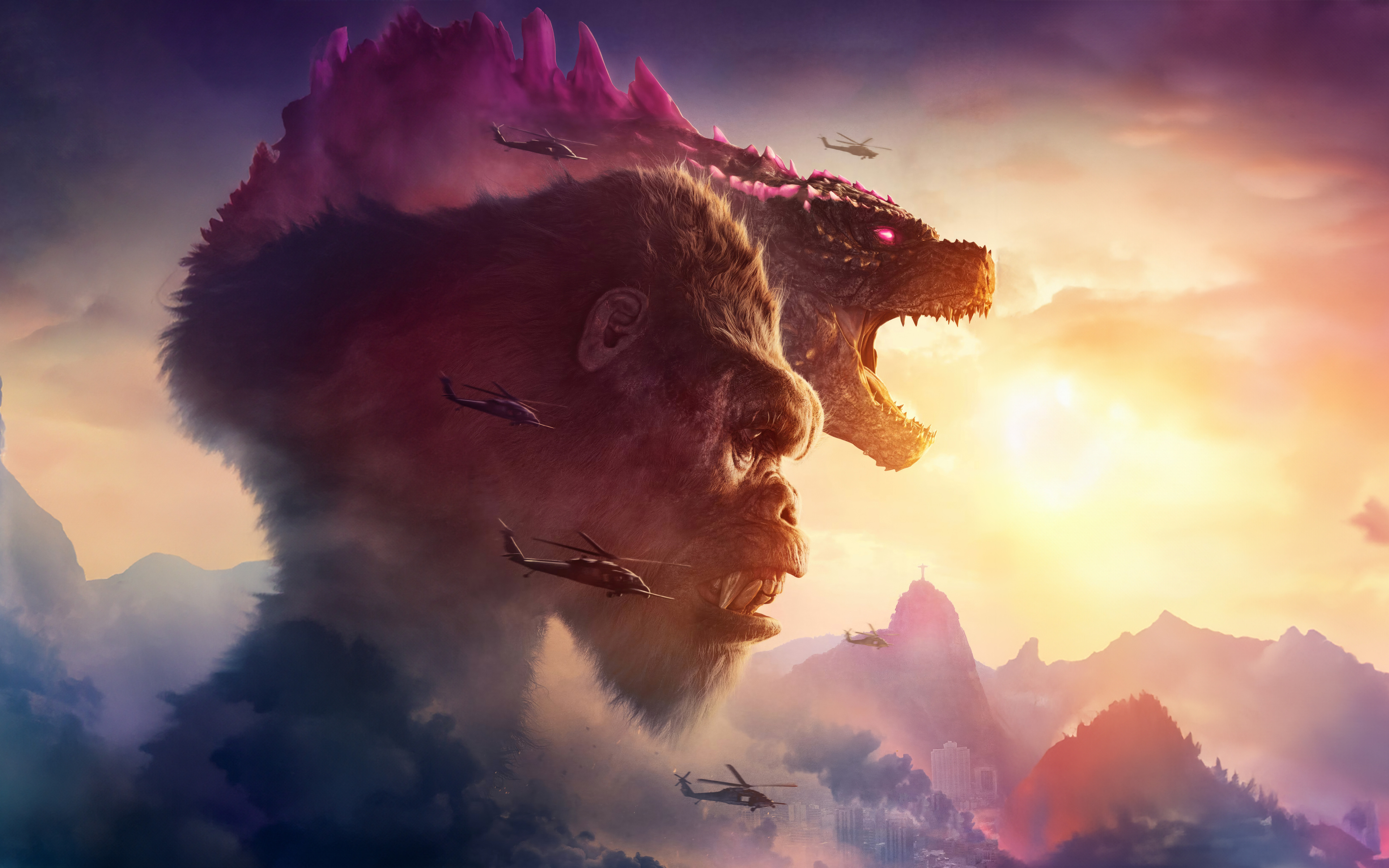 Godzilla X Kong The New Empire Screen Poster 4k HD Wallpaper