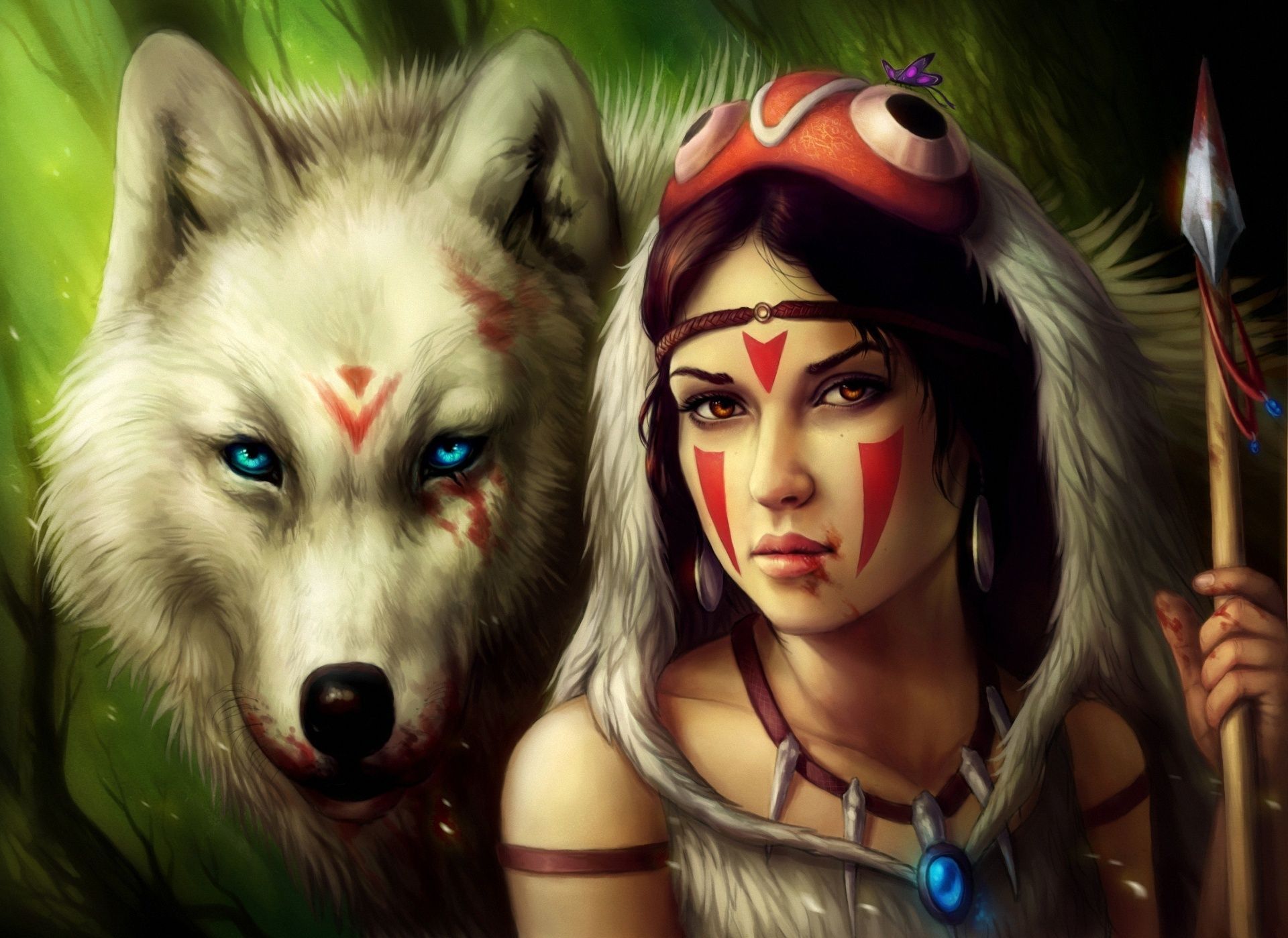 Wolf Girl Wallpaper Top Background