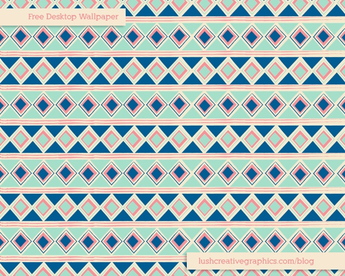 Bie Aztec Print Desktop Wallpaper