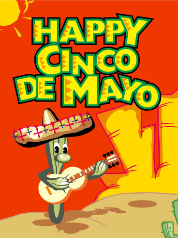 Cinco De Mayo Mexican Cactus Card BirtHDay Greeting
