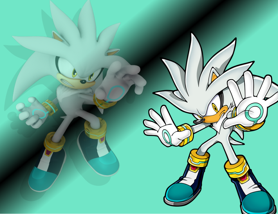 Silver the Hedgehog Wallpaper by MoshAround on