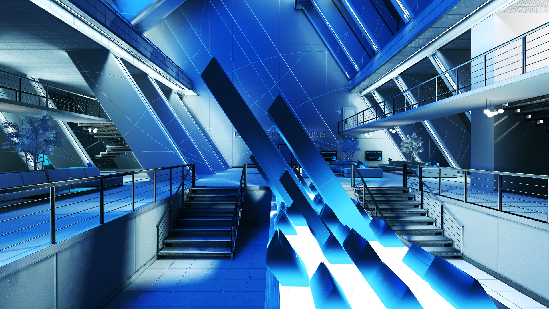 Mirrors Edge 1080p Wallpaper Chapter The Shard Building Interior