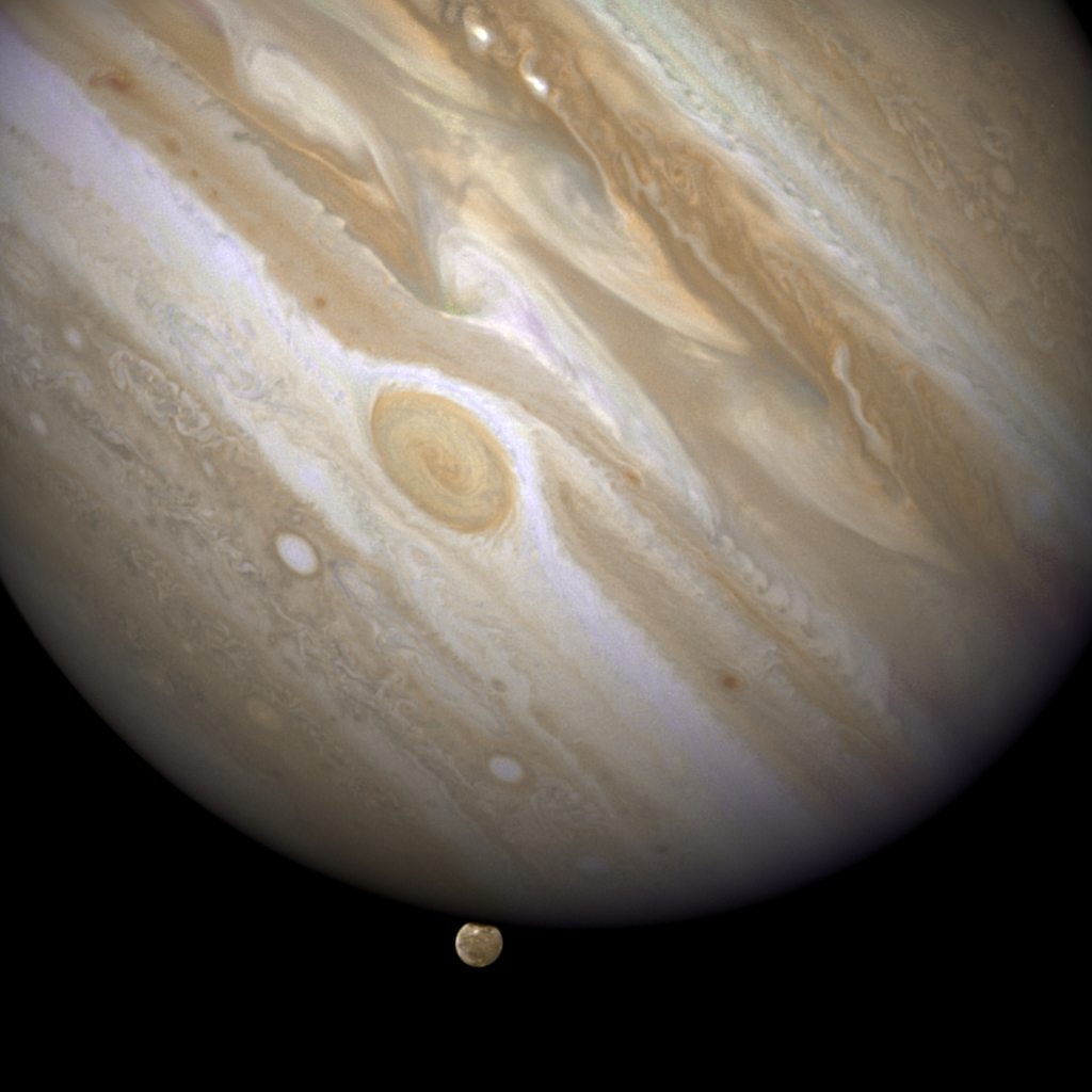 Jupiter Eclipsing its moon Ganymede Wallpaper for Apple iPad
