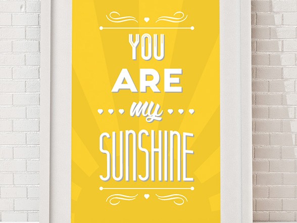 You Are My Sunshine Framed Print