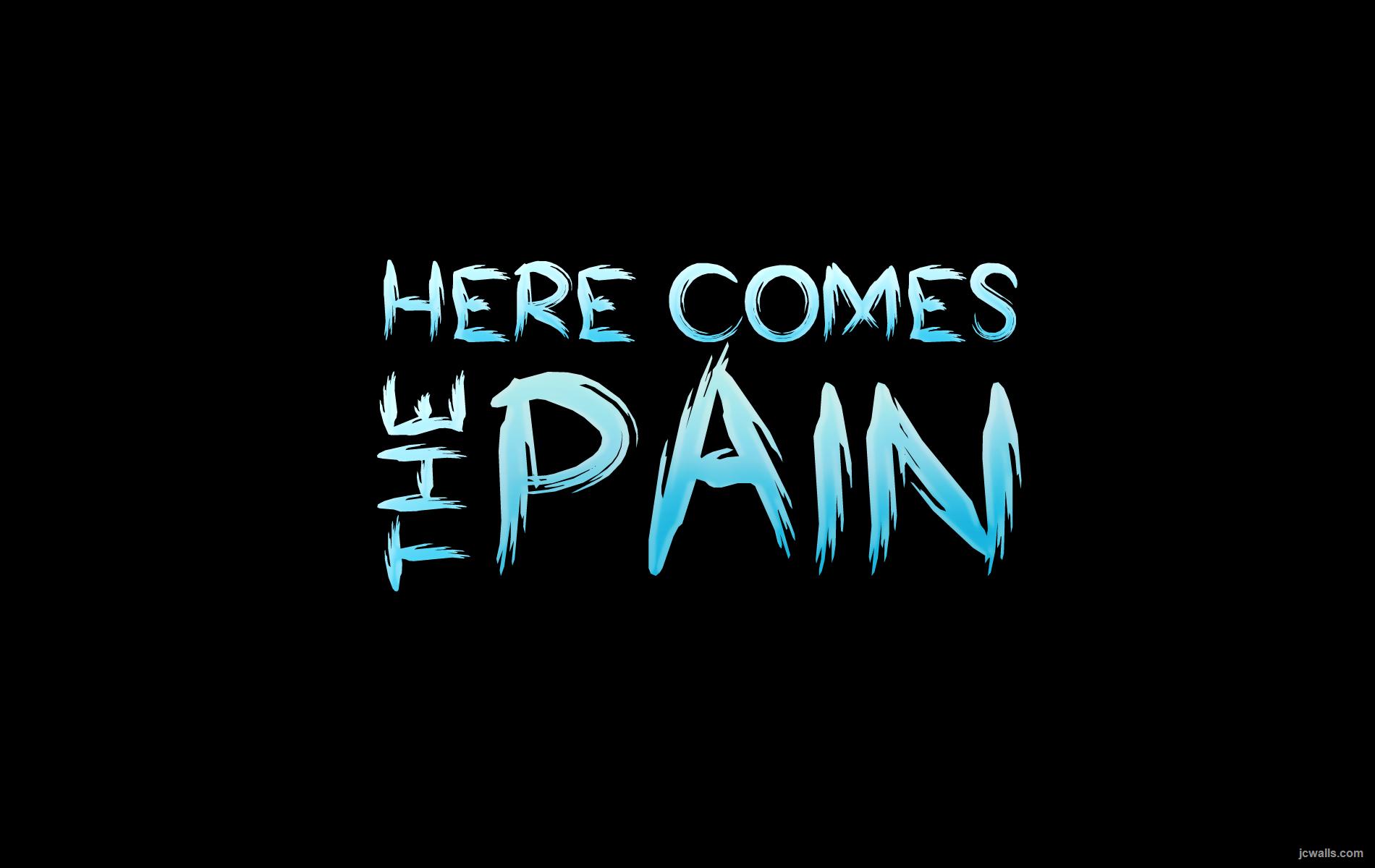 brock lesnar here comes the pain logo