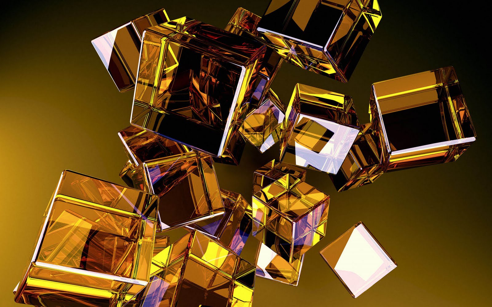 Galerry Wallpaper 3d Gold Cubes