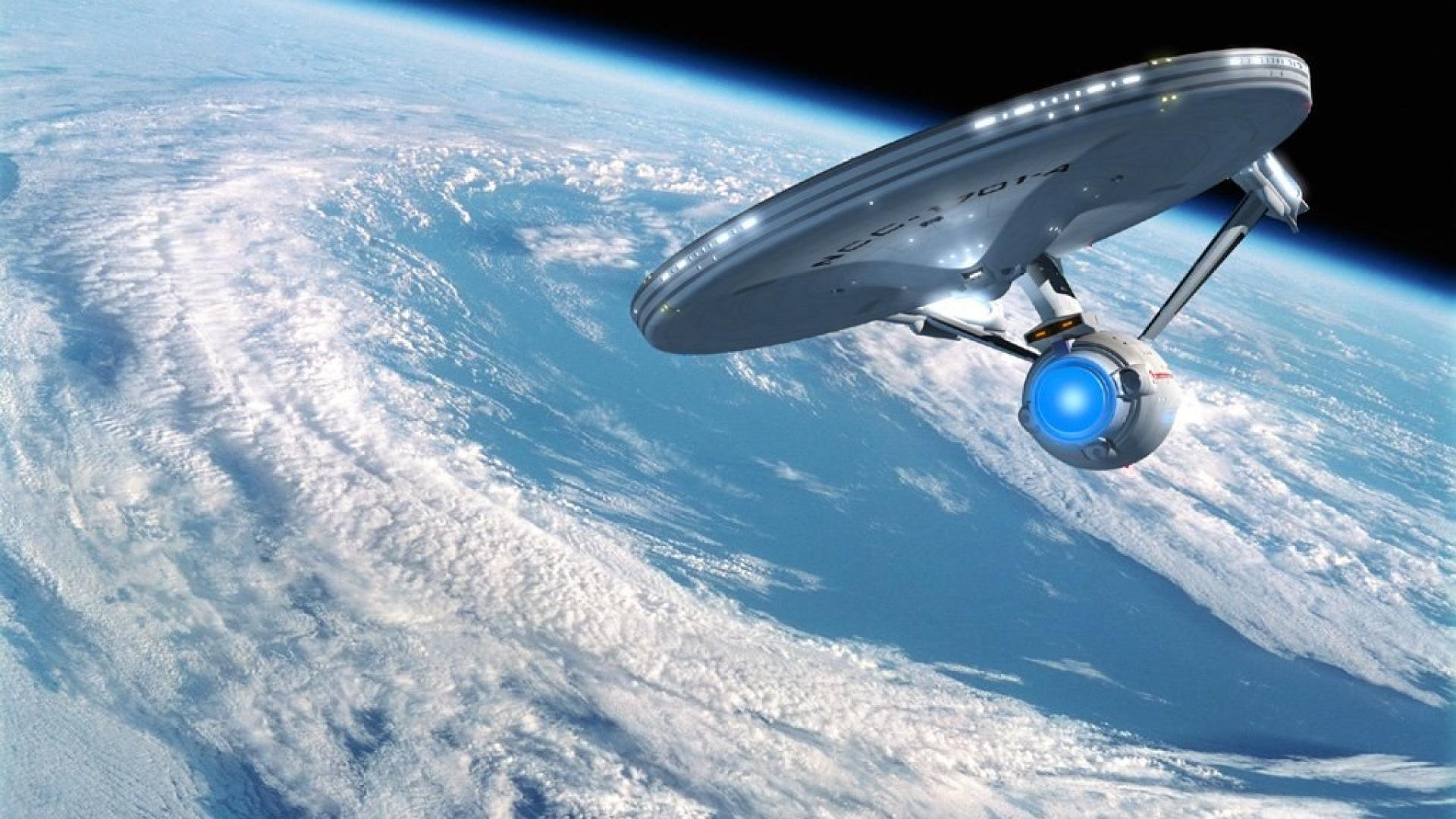 Star Trek Enterprise Earth Orbit Space Plas Wallpaper