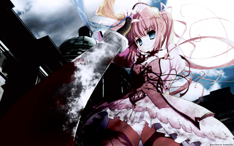 Bloody Weapon Anime Girls Wallpaper Theanimegallery