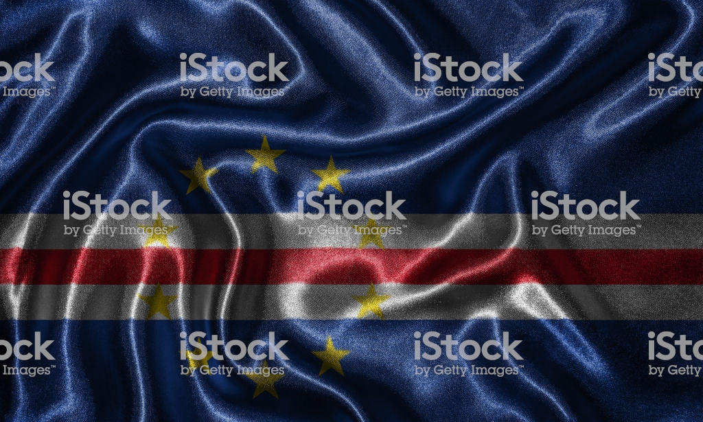 Wallpaper By Cape Verde Flag And Waving Fabric Stock Photo