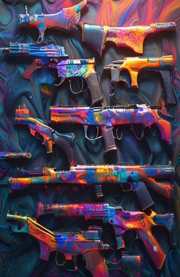 3d Guns Wallpaper