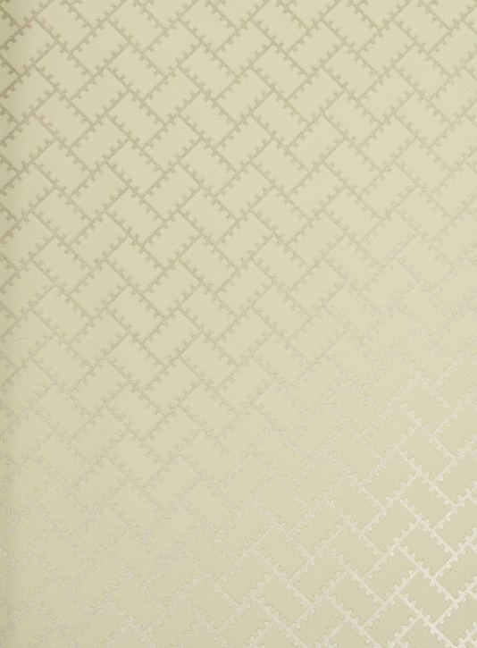 Parterre Wallpaper Vanilla cream wallpaper with block forming a