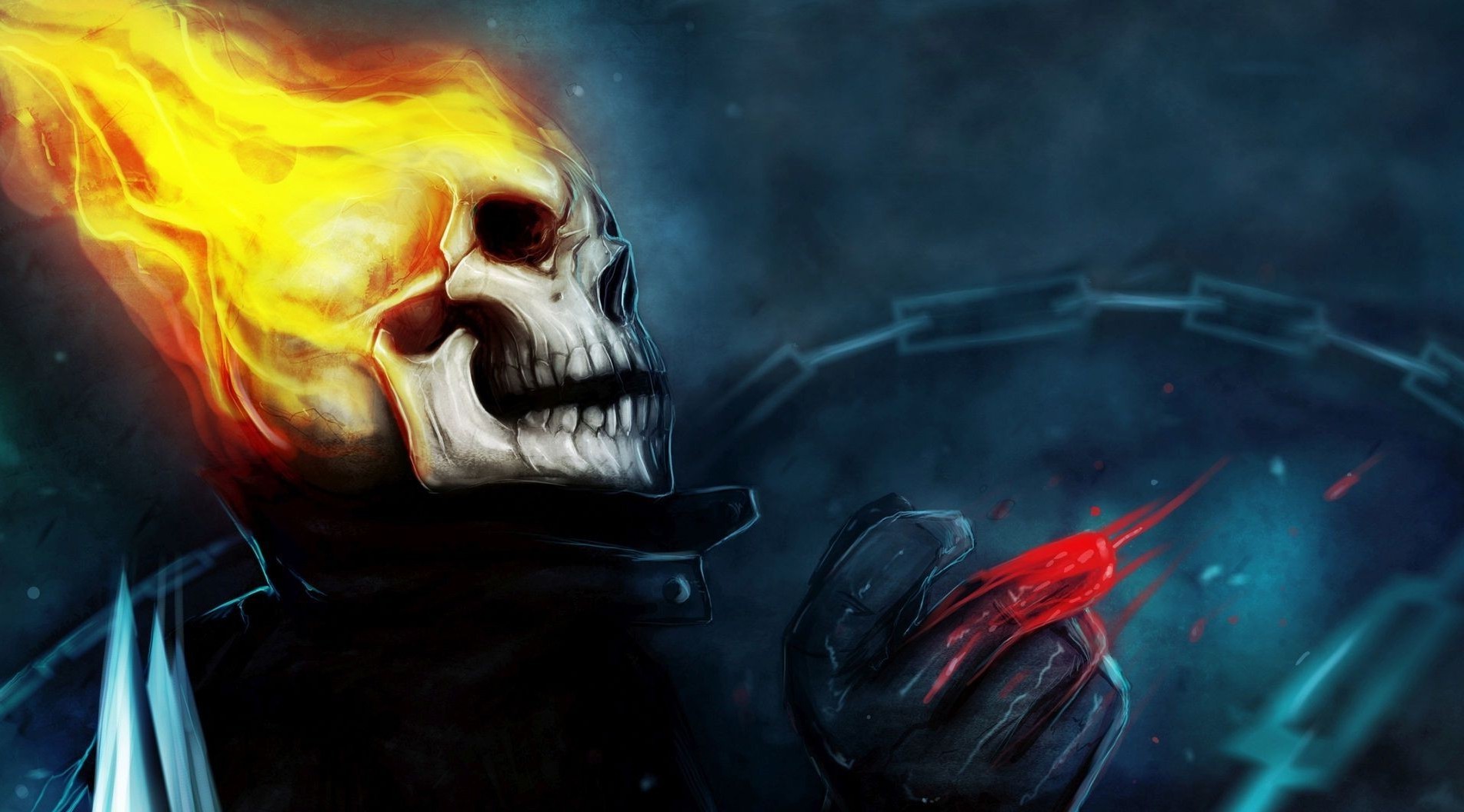 Skull Fantasy Art Artwork Ghost Rider Wallpaper HD