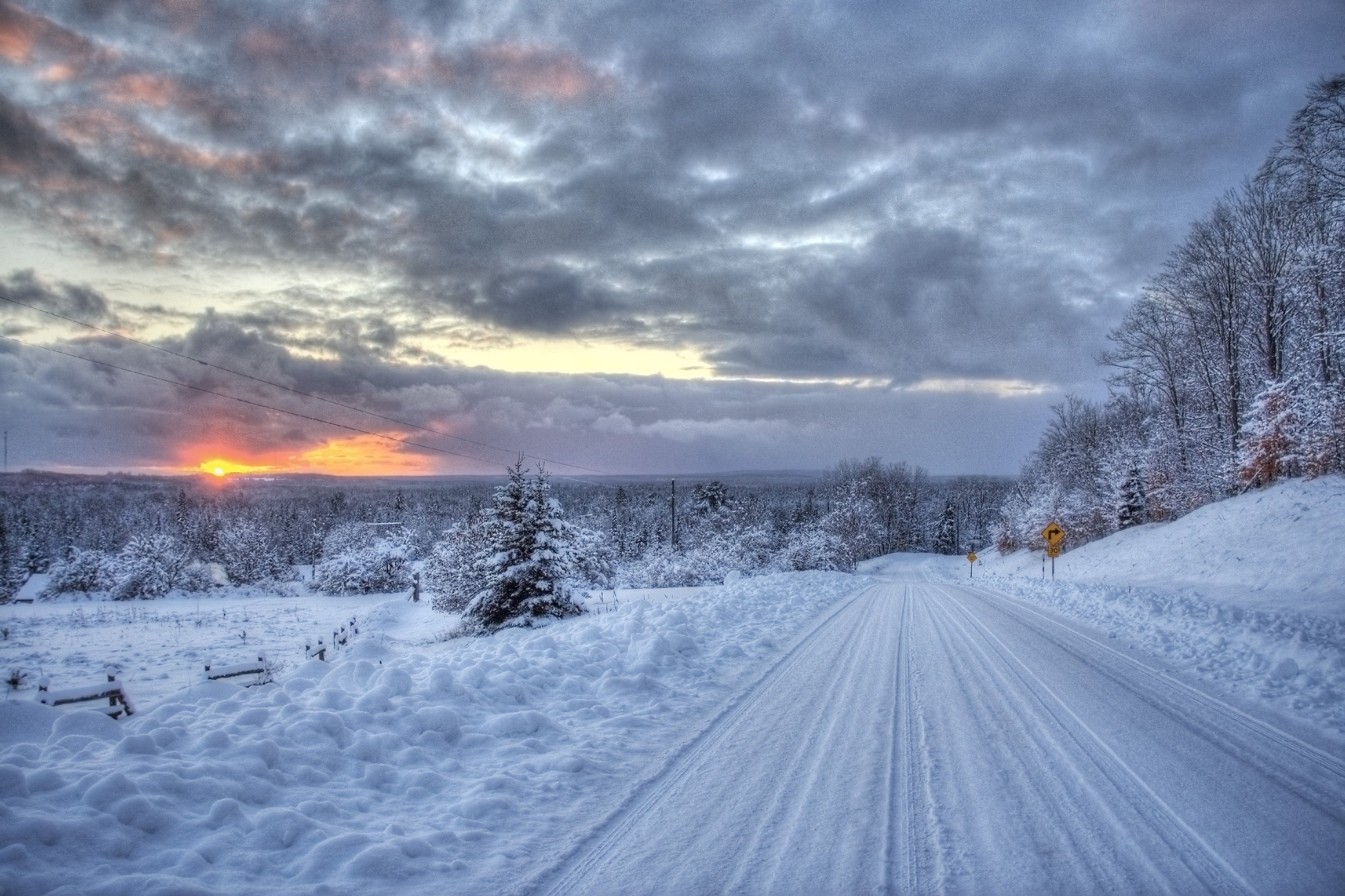 Winter Snow Landscape Nature Wallpaper HD