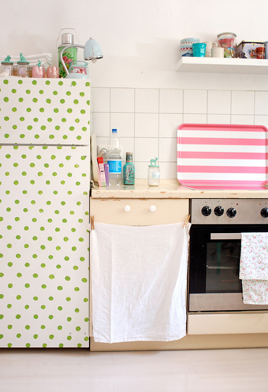 Wallpapered Fridges At Home In Love 550x804